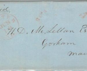 72333  - UNITED STATES USA - PREPHILATELIC Cover:  EXETER , NH 1849  -  5 Paid
