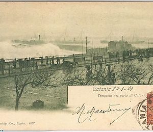 44275   CARTOLINA d'Epoca - CATANIA Città - PORTO 1901 - BELLA!