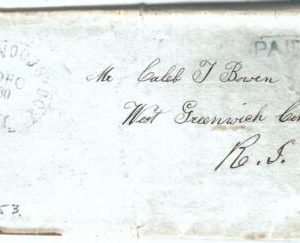 72350 - UNITED STATES USA - PREPHILATELIC Cover: West Woodstock, CT 1853 - PAID