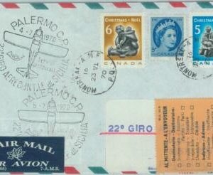 83259 - CANADA - Postal History - FLIGHT Cover: GIRO AEREO SICILIA - 1970