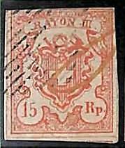 94990aA  - SWITZERLAND -  STAMPS  - Zumstein # 20 -  VERY Fine USED
