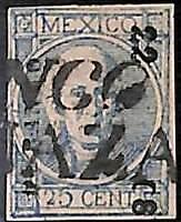 94938a - MEXICO -  STAMPS  - Yvert # 45a I  - Fine USED with nice POSTMARK