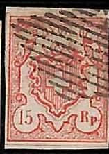 94987bF - SWITZERLAND -  STAMPS  - Zumstein # 20 -  Fine  USED