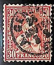 95019bA - SWITZERLAND  -  STAMP -    Yvert #  38 - Very Fine  USED