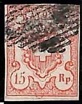 94990aE  - SWITZERLAND -  STAMPS  - Zumstein # 20 -  VERY Fine USED
