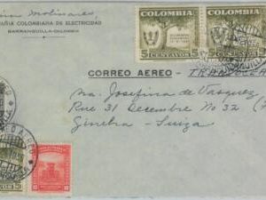 81575 - COLOMBIA - Postal History - Airmail COVER to SWITZERLAND  1950