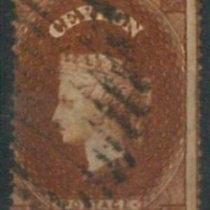 70348 - CEYLON - STAMPS: Stanley Gibbons # 22 LOT OF 7!  Finely USED