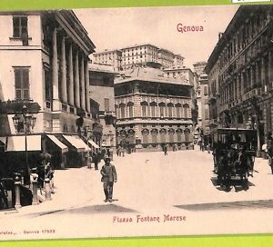 aa9276- CARTOLINA D'EPOCA  GENOVA Città : Piazza Fontane Marose