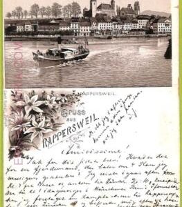 ad6635 - SWITZERLAND-Ansichtskarten VINTAGE POSTCARD-Gruss aus Rappersweil -1893