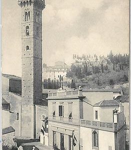 49618  CARTOLINA d'Epoca - FIRENZE provincia : FIESOLE  - Il campanile