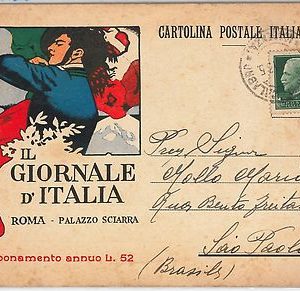 41314   CARTOLINA d'Epoca - ROMA: PUBBLICITARIA Il Giornale   - BERSAGLIERI 1935