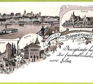 Lib7909 - SWITZERLAND - VINTAGE POSTCARD - Gruss aus Rapperswil - 1898