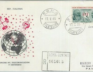 74187 - REPUBBLICA - Storia Postale  - VARIETA'  Unif  600Ad su Busta FDC 1965