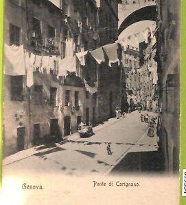 aa9304- CARTOLINA D'EPOCA  GENOVA Città : Ponte di Carignano