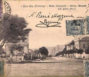 ac1533 - BRAZIL - POSTAL HISTORY - POSTCARD from Belo Horizonte to TUNISIA  1909