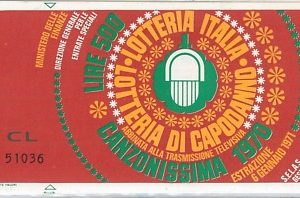 66137 - Vecchio  BIGLIETTO  LOTTERIA: Lotteria di CAPODANNO 1970