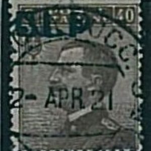 36144   Varietà    REGNO B.L.P. :  Sassone 4fa -  Sovrastampa spostata - Usato