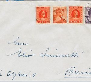 ITALIA REPUBBLICA - Storia Postale - MARCA DA BOLLO usati su BUSTA -  1966
