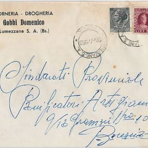 ITALIA REPUBBLICA - Storia Postale - MARCA DA BOLLO su BUSTA - 1959