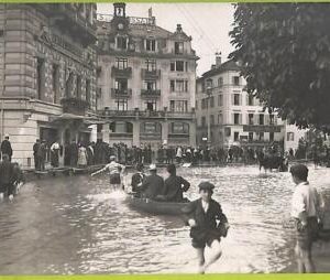 Lib7956 - SWITZERLAND - Real photo VINTAGE POSTCARD - Lugano  - 1909 FLOODS