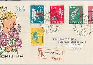 56239 - NETHERLANDS - POSTAL HISTORY  FDC COVER 1953  CHILDREN Games Toys