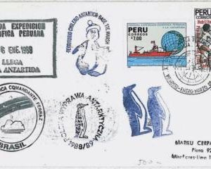 29797 - PERU - PENGUINS: -  COVER : POLAR  EXPEDITION 1989 ANTARCTIC