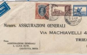 57298 - INDIA - POSTAL HISTORY: Cover to ITALY 1930'S - TRAINS