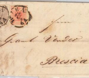 66057 - AUSTRIA -  POSTAL HISTORY - 2 Colour franking on COVER to ITALY 1853