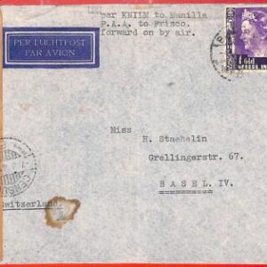 aa0251 - DUTCH INDIES  - POSTAL HISTORY - Censored  COVER  to SWITZERLAND 1941