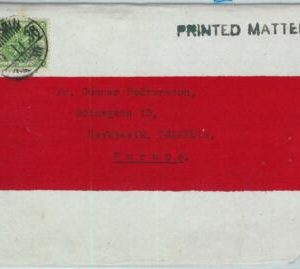 BK0627 - CHINA Manchuria - Postal HISTORY - COVER to ICELAND!! Super-rare!! 1936