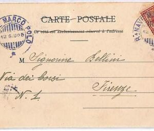 P0979 - China HANKOW - Postal History - POSTCARD to ITALY, Forwarded - SEA MAIL