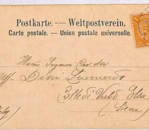 P0987 - IMPERIAL CHINA - Postal HISTORY - Postcard to Italy - BOXER REBELLION?