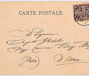 P0990 - IMPERIAL CHINA - Postal HISTORY - Postcard to Italy - TIENTSIN 1901