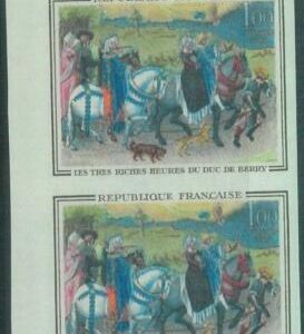 83887 - FRANCE - STAMPS: 1965  IMPERF N/D pair  - MNH  Dogs MUSIC art