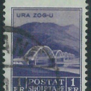 88018 -  ALBANIA  - STAMPS - SINGLE Fine USED stamp : MISSPERFORATED