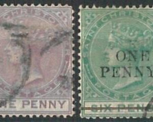70574 -  Saint CHRISTOPHER  - STAMPS: Stanley Gibbons #  6 & 24   - Fine  USED