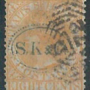 70608  - STRAITS SETTLEMENTS  - STAMPS: Stanley Gibbons #  14 - Fine  USED