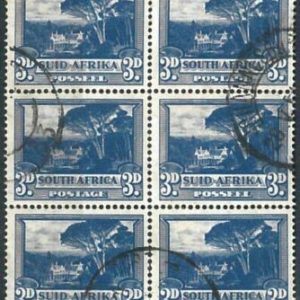 70558 - SOUTH AFRICA - STAMPS -  Stanley Gibbons # 59  block of 6 - USED