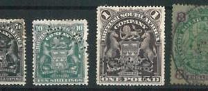 70606 -  RHODESIA  - STAMPS:  PERFORATED for use as REVENUES  - Fine  USED