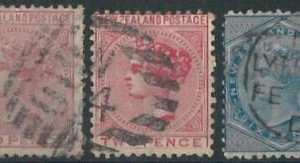 70629 -  NEW ZEALAND - STAMPS - Stanley Gibbons #  153*2 + 156 - Fine  USED
