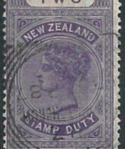 70540 - NEW ZEALAND - STAMPS:  revenue stamp 2 Pounds - Fine  USED