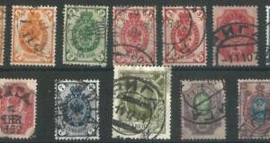 70814 -  RUSSIA - Nice small lot of  Finely USED STAMPS with RIGA postmarks