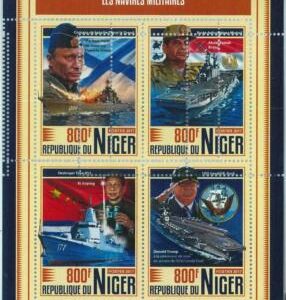 A1419 - NIGER, ERROR, МISPERF, Miniature s: 2017 Aircraft carriers, Trump, Putin