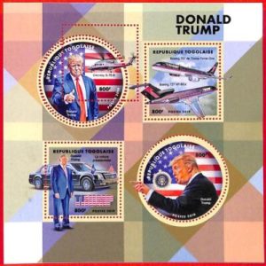 A4942 - TOGO - ERROR MISPERF: 2019, D. Trump, Airplanes, Helicopters, Limousine