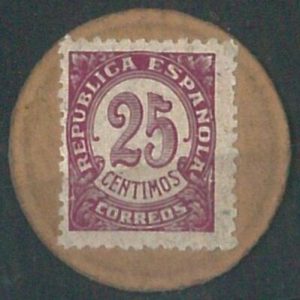 70757 - SPAIN  - SELLO MONEDA - Coin STAMP ! Very nice!