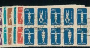 BK0945 - PRC CHINA - 1952  Radio Gymnastics  complete set REPRINT set o 3 USED