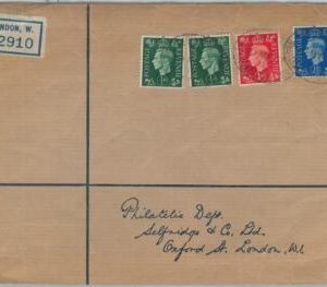 79085 - GB  - Postal History - SG #  462/ 464 on Registered FDC COVER  1937