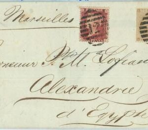 68793 - GB  - Postal History -  SG# 87 + 1 D on COVER  to ALEXANDRIA Egypt