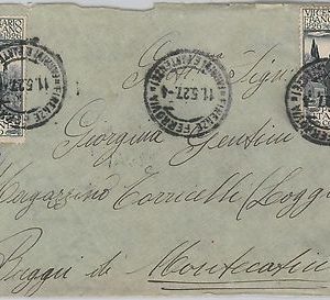 53886  - ITALIA REGNO - Storia Postale: Sass 193 * 2 su BUSTA  1927