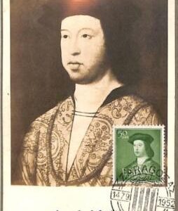 90091 - SPAIN - Postal History - MAXIMUM CARD - FERDINANDO CATOLICO Royalty 1952